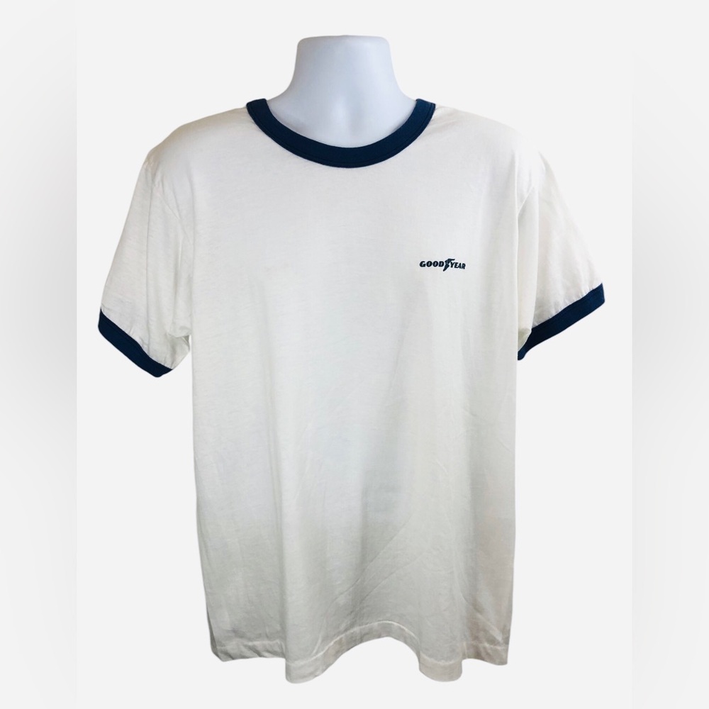 Goodyear Tires 70s 80s Rare Screen Stars Ringer Tee Shirt Men’s XL USA Made EUC